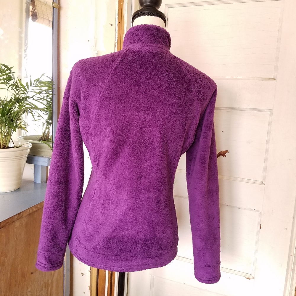 The North Face Purple Fuzzy Half Zip Pullover - Picture 4 of 6